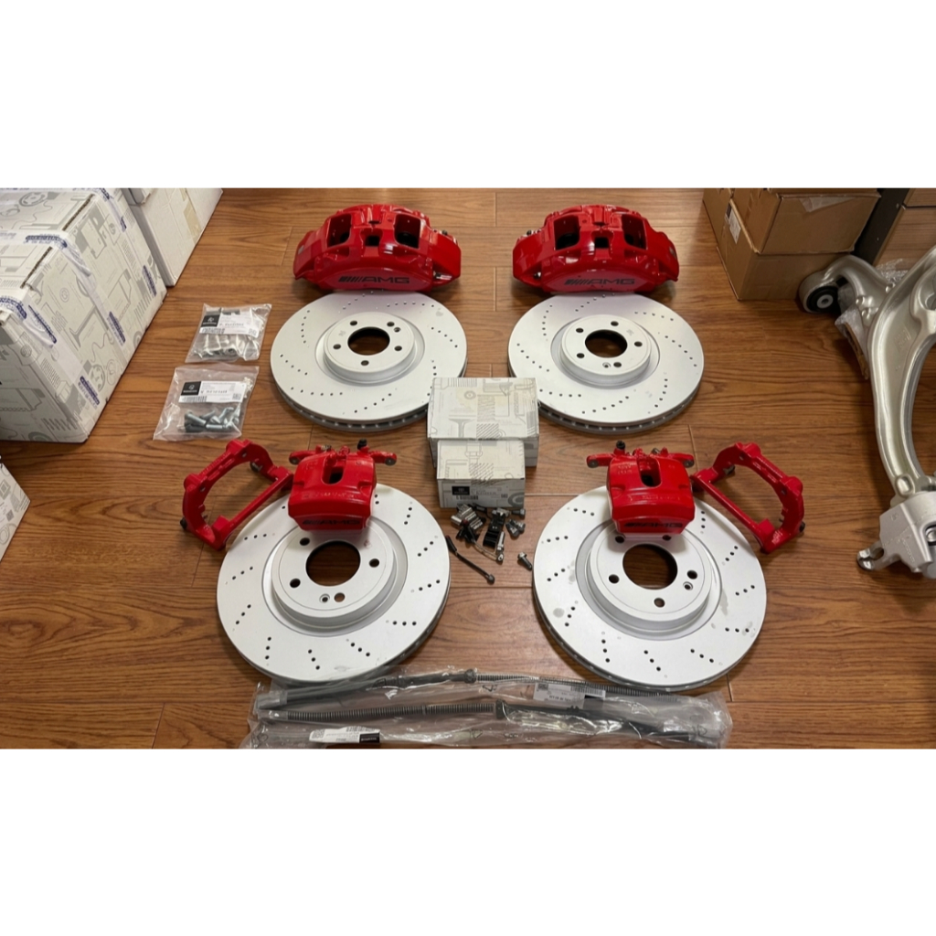 【全新德國原裝】適合賓士W463 G系 AMG 6 活塞卡鉗後一活塞煞車碟盤組