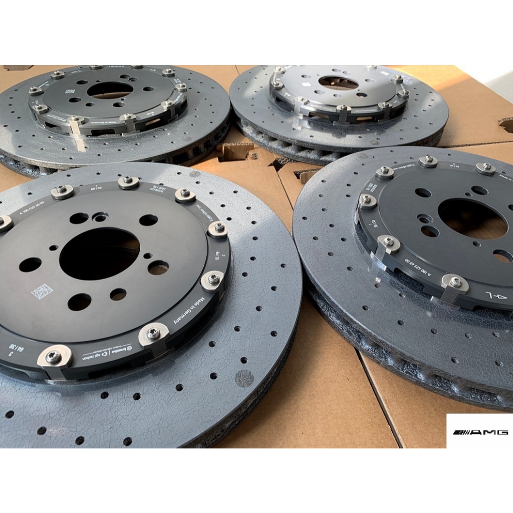 【現貨一套】賓士原裝配件AMG高性能陶瓷380MM SGL BREMBO煞車碟盤 圖片 2