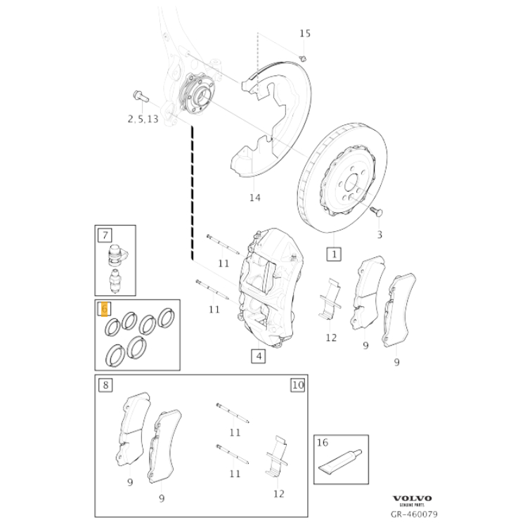 【原廠正品】Volvo S60 MK2 前煞車卡鉗維修防塵套 圖片 1