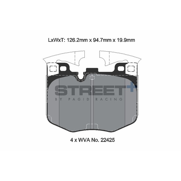 【新品】德國PAGID STREET+ 適合MP四活塞前輪BMW G05/20/30 豐田GR Supra