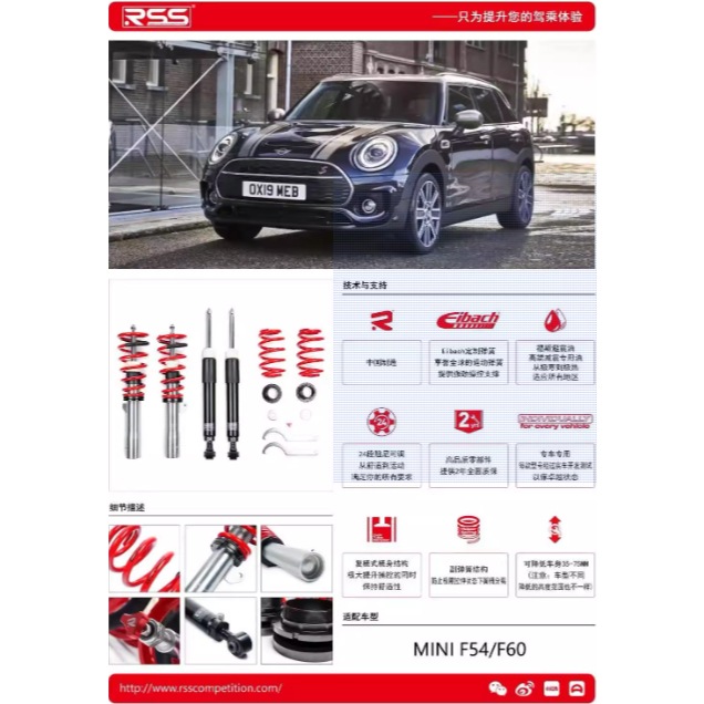 【優惠】RSS原廠公司貨高低24段可調避震器 適用MINI 迷你R55 R56 R57 R58 R59 F55 F56 圖片 3