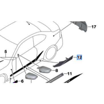 正品 BMW G42 2 系列 M Performance 碳纖維側裙葉 左+右 圖片 2