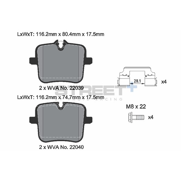 【新品】德國PAGID STREET+ 適合MP後輪適合BMW G05/20/30 豐田GR Supra