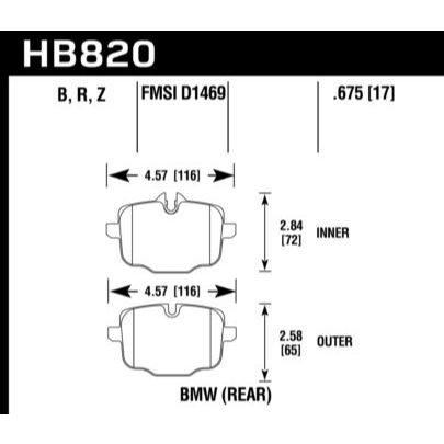 美國Hawk Performance 煞車片 HB916B.740 2018 BMW G03 X3 M40i 圖片 2