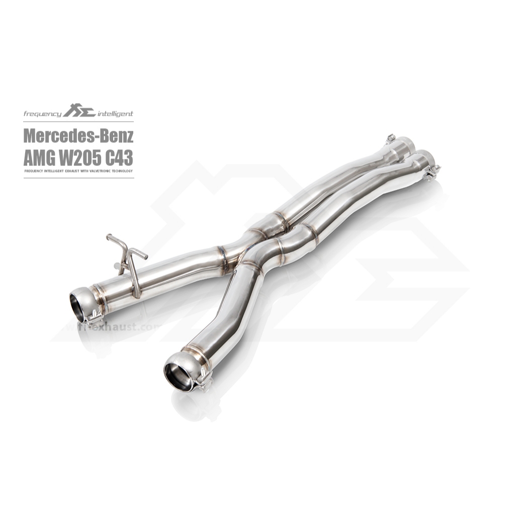 FI Exhaust T304不鏽鋼 2014-2018 年份 M276 引擎 W205 AMG C 43 圖片 5