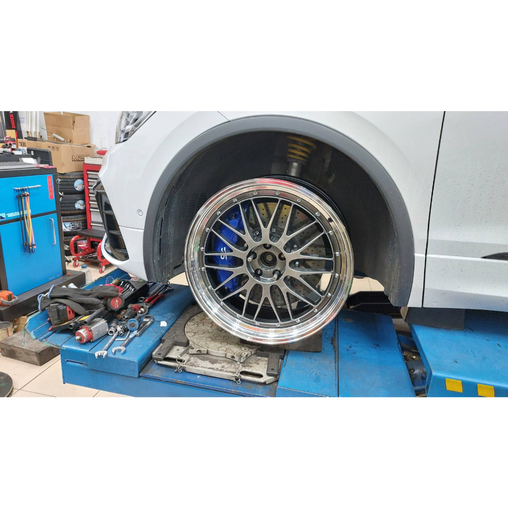 二手ˊ正品日本BBS LM409 DB-BKDB  21×9.0225/112 福斯 Volkswagen Tigua