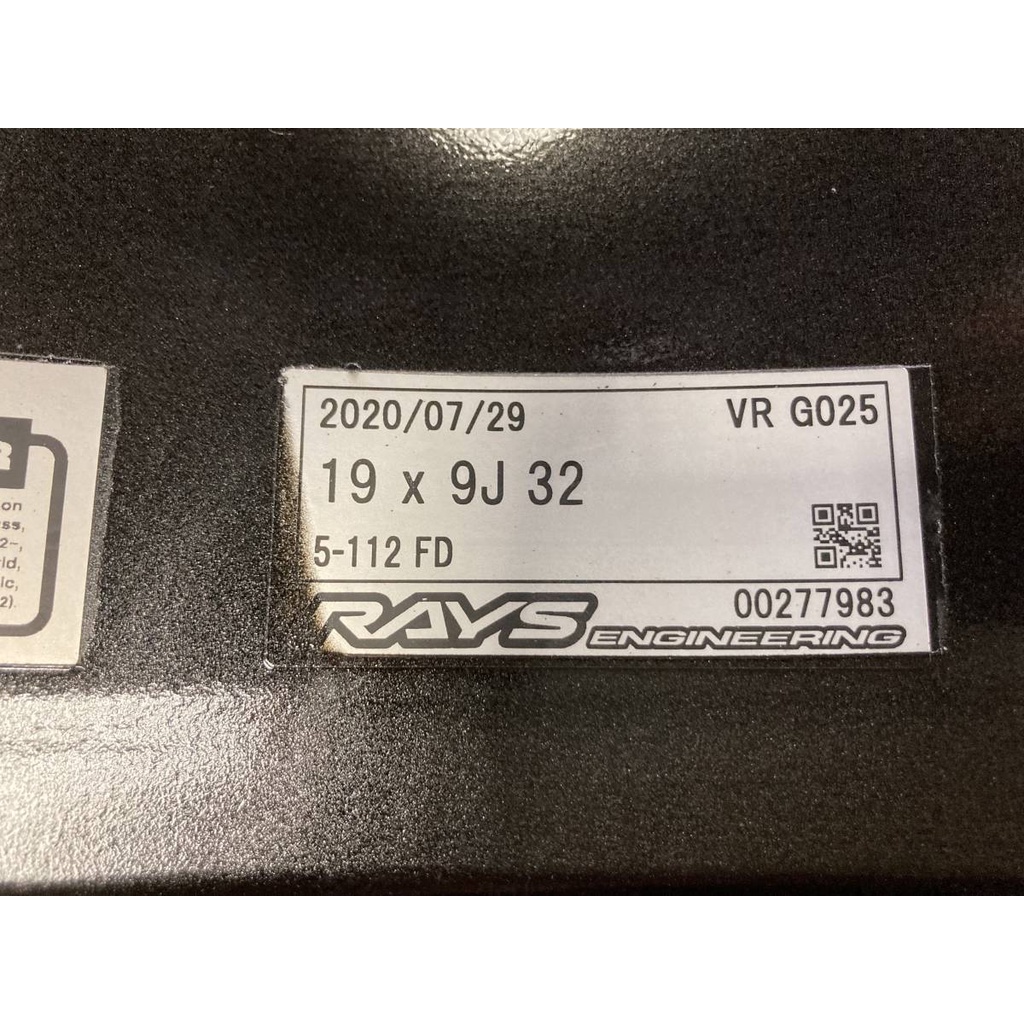 BMW G20/21用 RAYS VOLK G025 19寸4件套 圖片 8