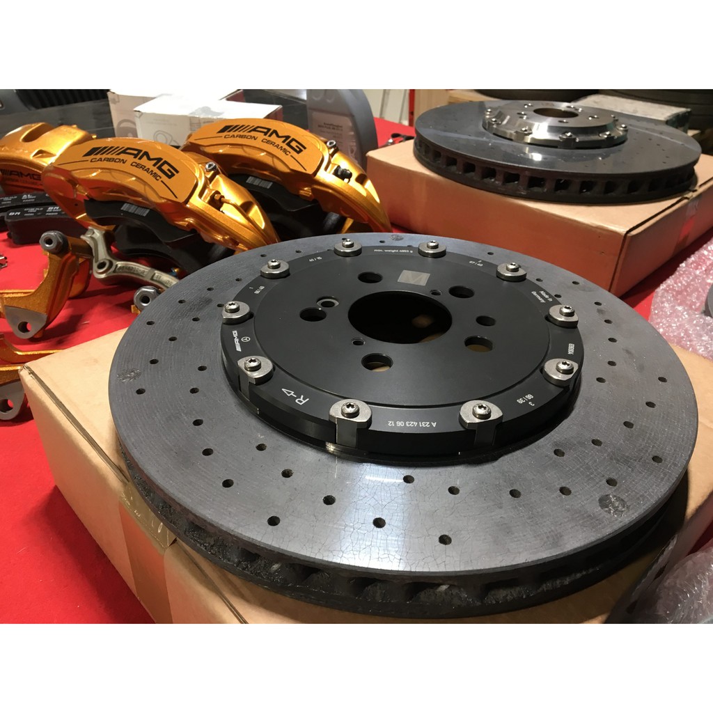 (全新原裝盒裝)訂金BENZ W205 W213 W222 AMG 6活塞420MM+後1活360MM陶瓷制動系統 圖片 3
