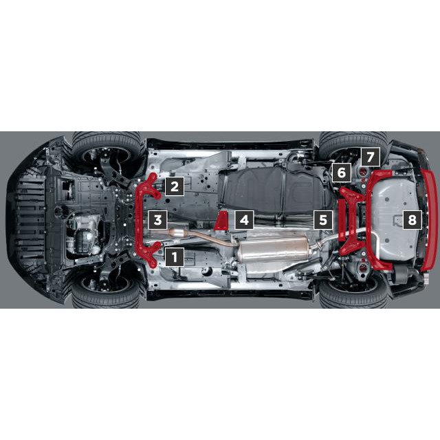 四代豐田RAV4 GS底盤7件式強化拉桿
