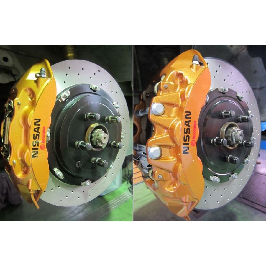 未使用新古品 原裝日產GTR R35 Brem前六活製動鉗 包含 Brembo剎車皮+碟盤套裝 圖片 5