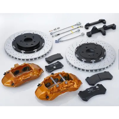 未使用原裝日產GTR R35 前後製動鉗 包含 Brembo剎車皮+碟盤套裝 圖片 3