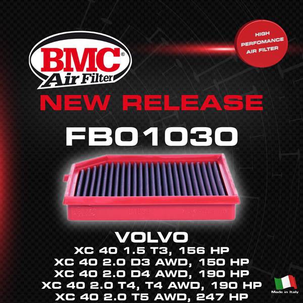 BMC 高流量空氣濾芯 FB01030  VOLVO - XC 40 - YEAR 2019