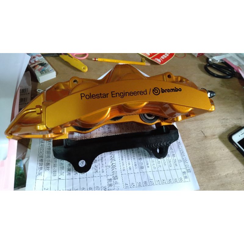 （歐洲限量）原裝盒裝VOLVO 北極星 BREMBO GT六活塞 備用製動鉗 圖片 5