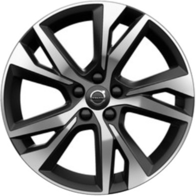VOLVO原廠正品鋁圈組 18"x 8" 5-Double Spoke Black Diamond Cut- 1234 圖片 3