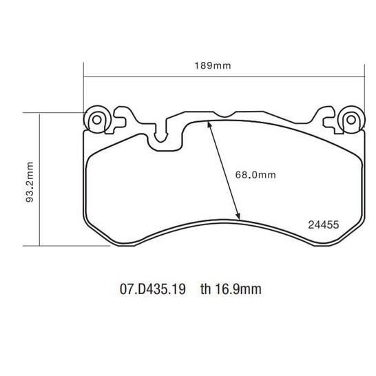 布雷博Brembo HP2000適用賓士AMG C63 S600L奧迪RS6RS7前煞車片 圖片 3