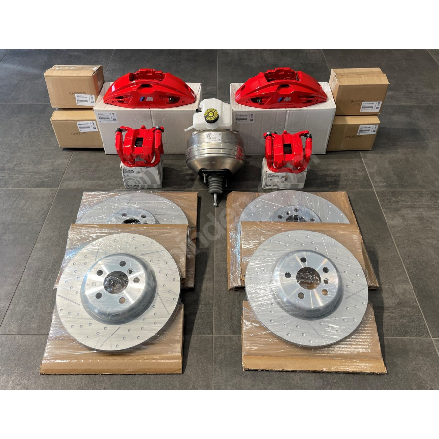 預定【 BMW 3系專用 原廠 M Performance Brake 紅色卡鉗煞車組(含倍力器) 】